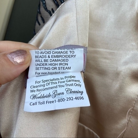 Jovani Silver Glitter Embellished Nude Gown 4 - Picture 14 of 16